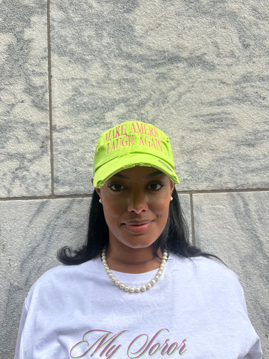 "Make America Laugh Again" Hat (Pink & Green)