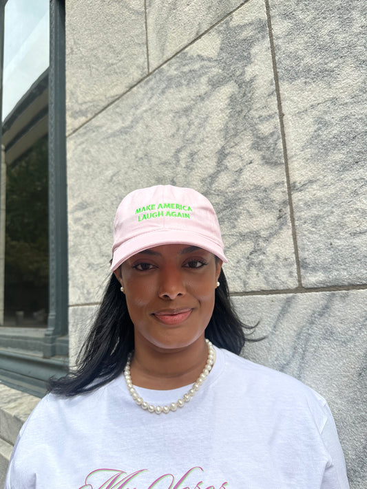 "Make America Laugh Again" Hat (Pink & Green)