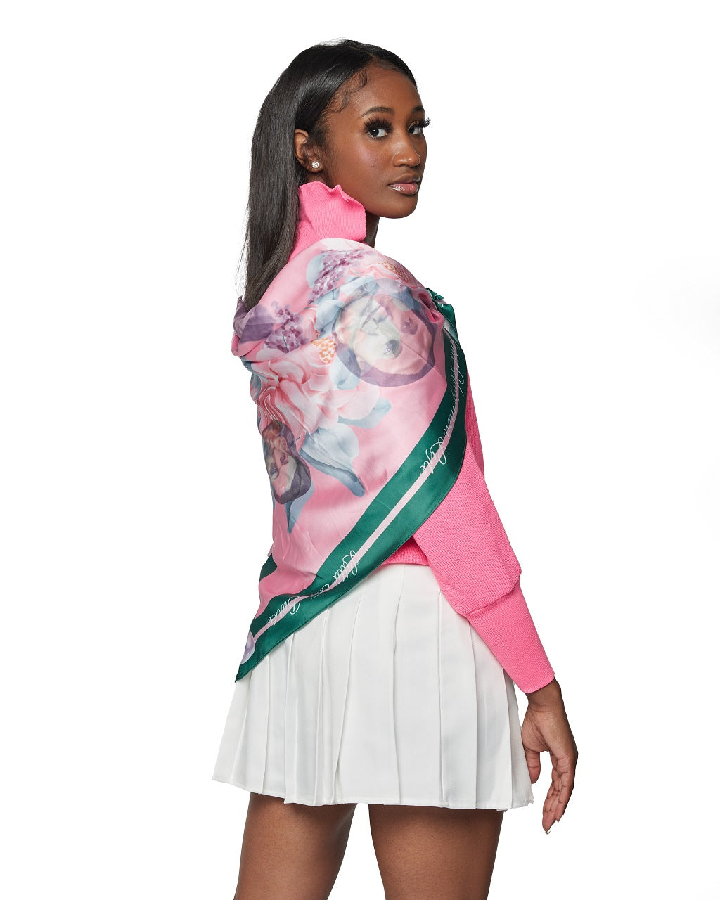 FOUNDERS SCARF (PINK/THE TOWER)