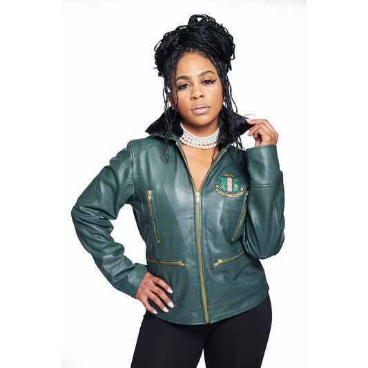 Leather AKA® Jacket (w' Fur)