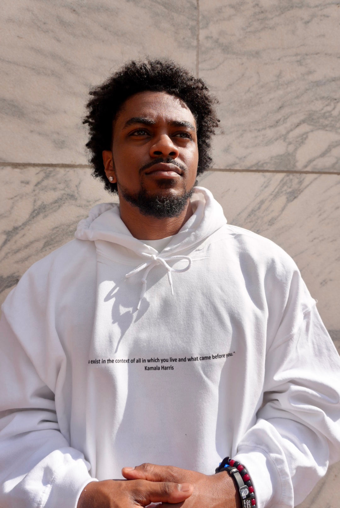 "You Exist in the Context" Coconut Hoodie