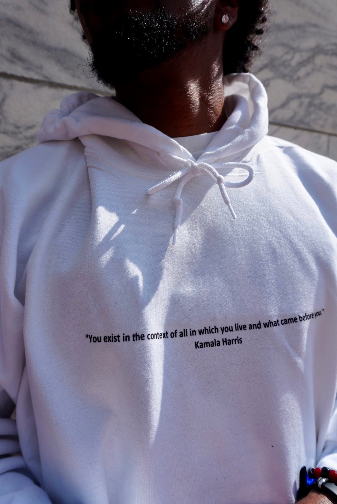 "You Exist in the Context" Coconut Hoodie