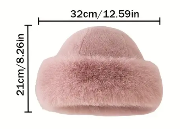 Pink Fur Hat and Gloves Set