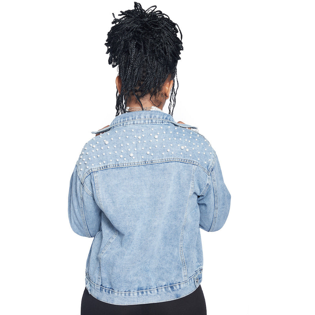 Jean Jacket with Pearls